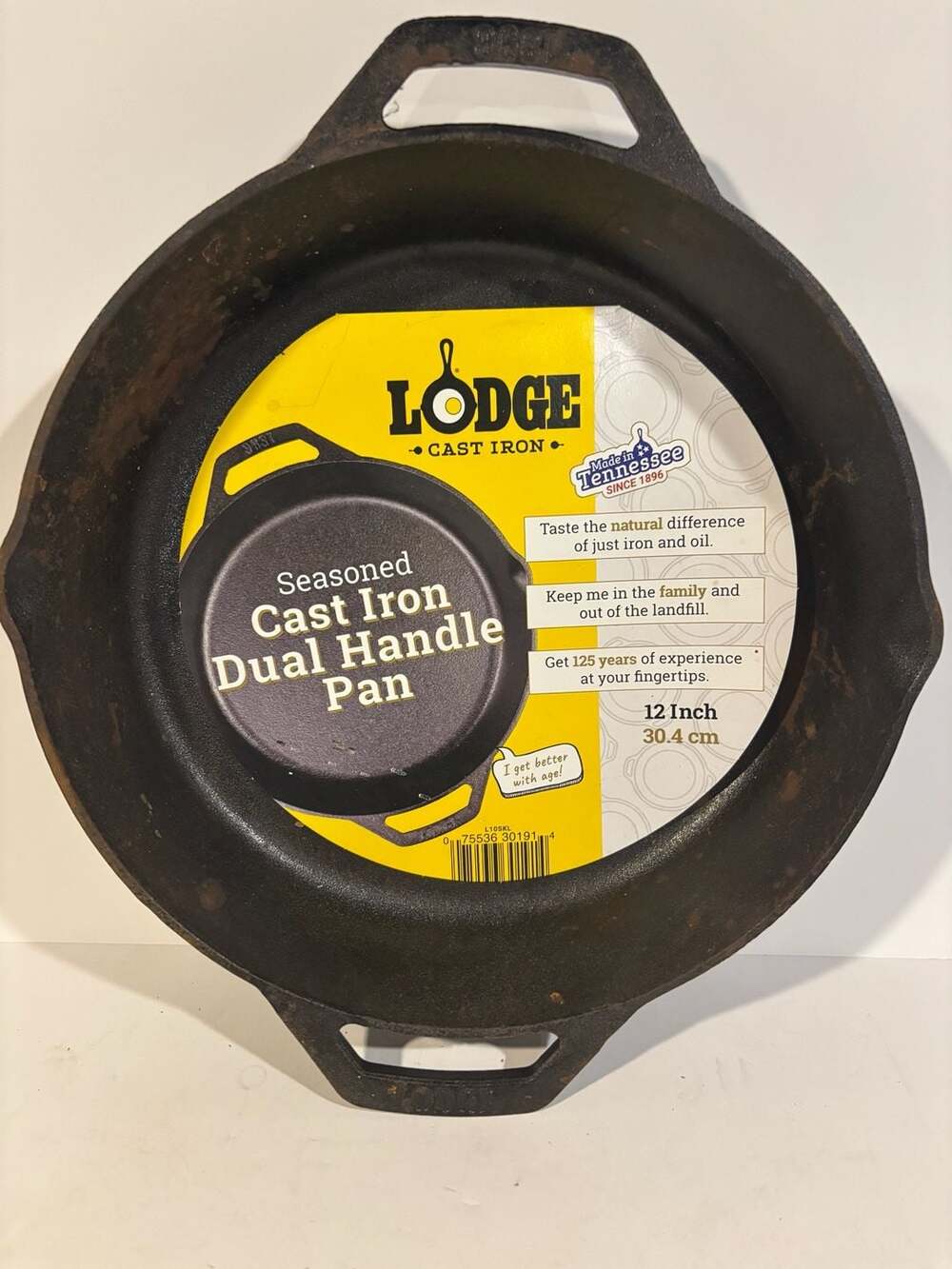 Lodge Seasoned Cast Iron Dual Handle Pan 12 Inch L10SKL